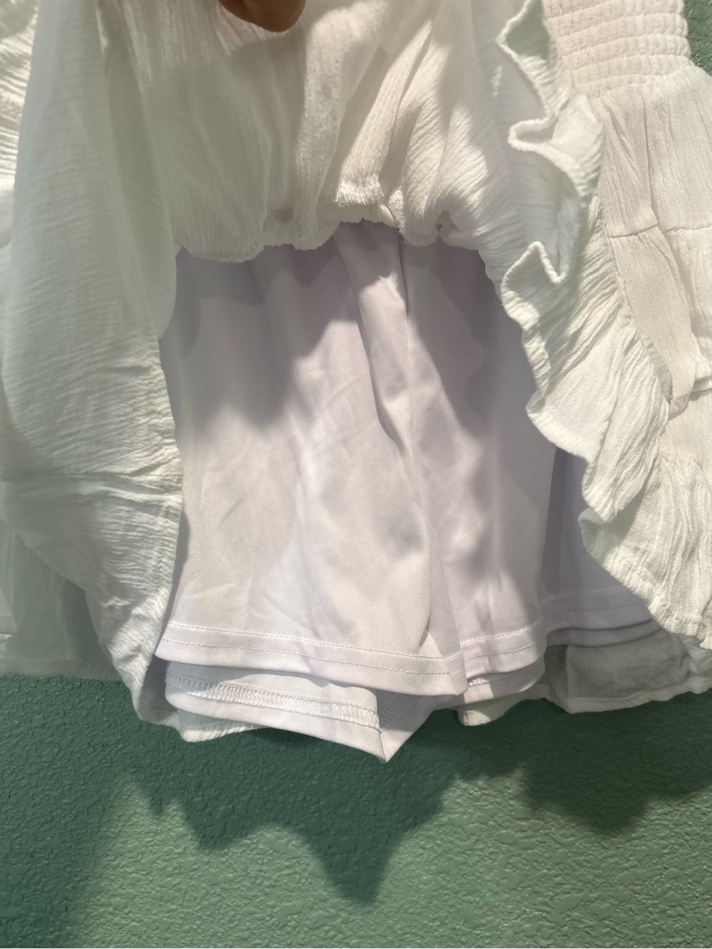 Hollister Tiered Mini Skort in White Sz XS - Picture 3 of 8